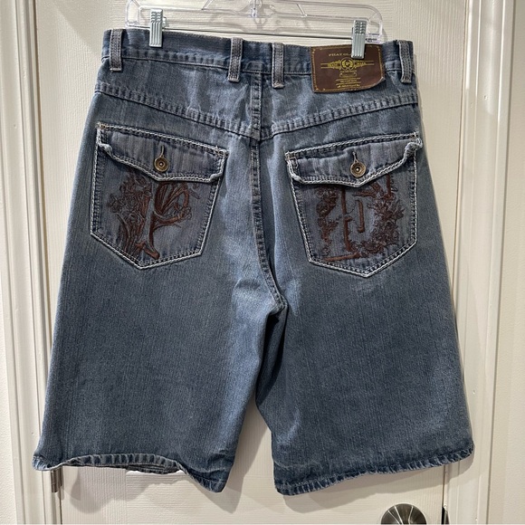 Phat Farm Light Blue Jean Shorts-size 34 - Picture 2 of 6
